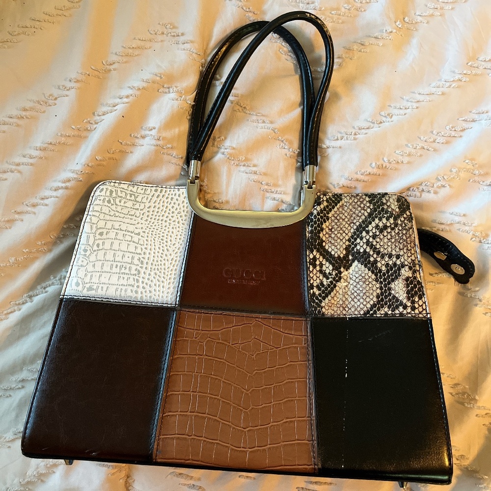 Gucci snake skin purse